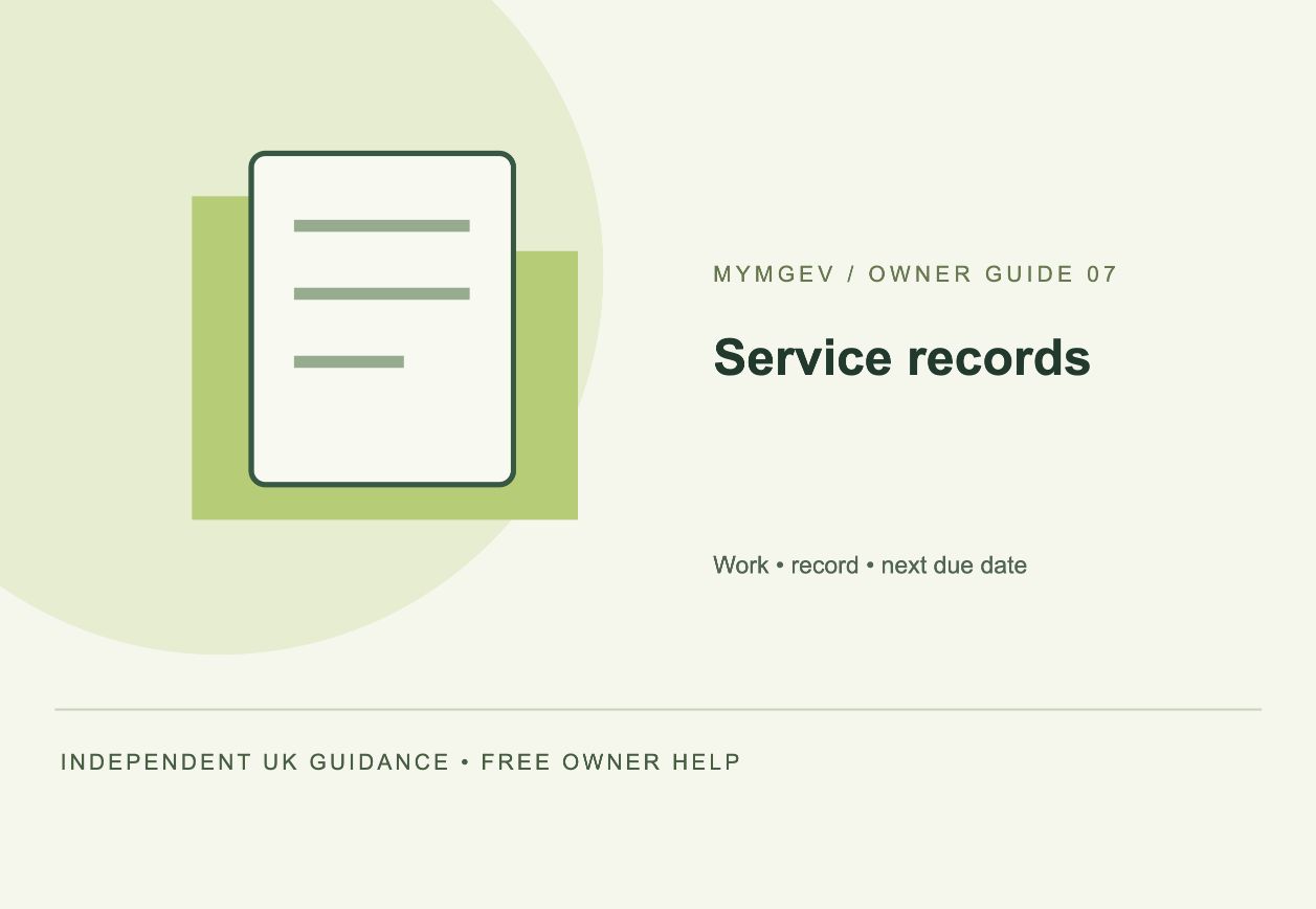 Service records — Work • record • next due date