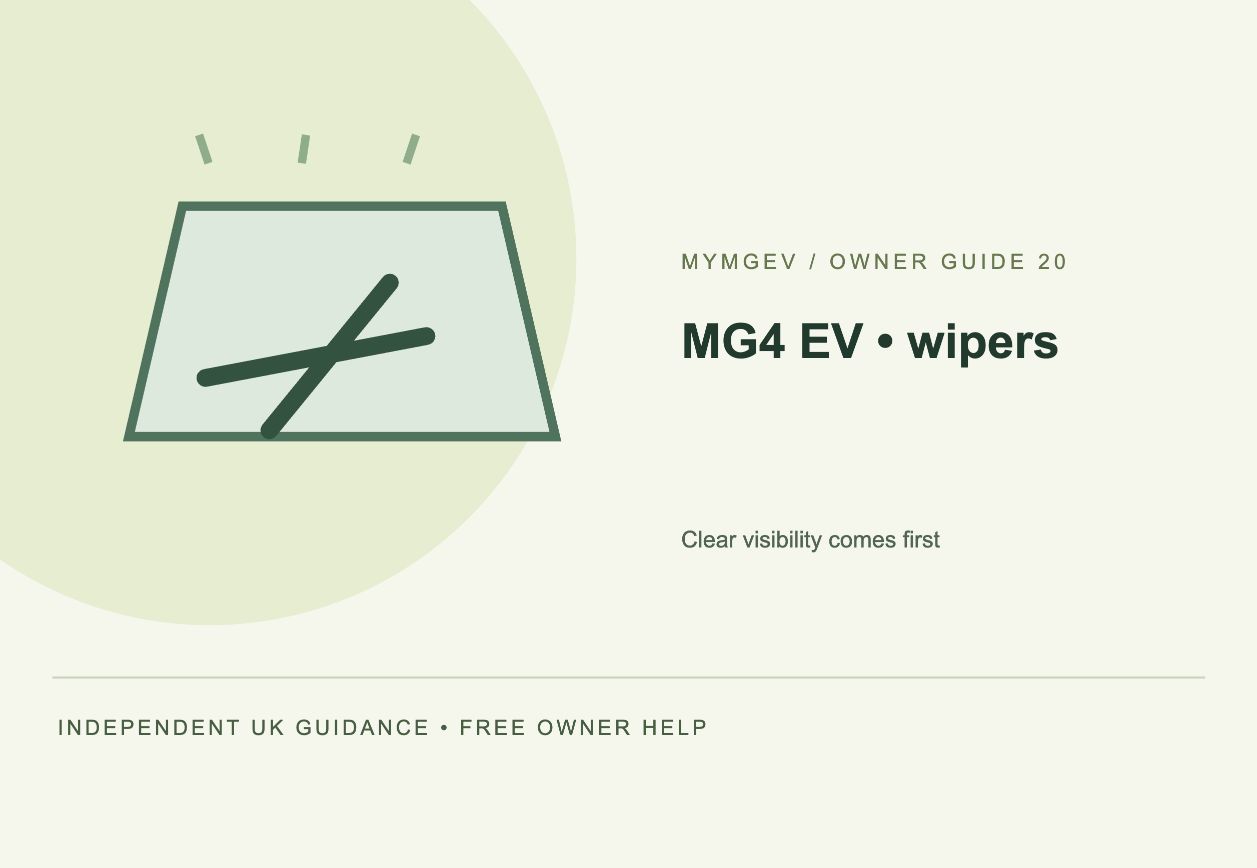 MG4 EV • wipers — Clear visibility comes first